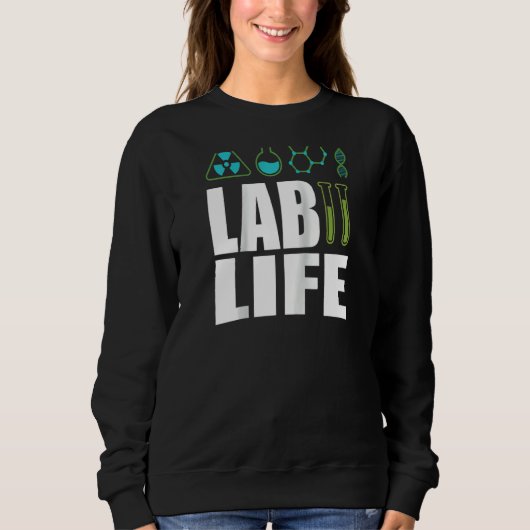 Sweatshirt Lab Life Laboratoire Enseignant étudiant Raglan (Devant)