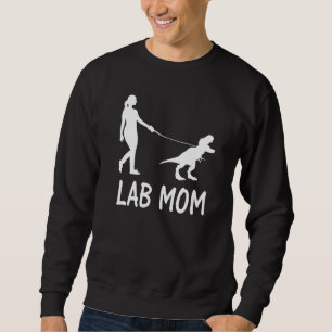 Sweatshirt Lab Mom Labrador Retriever Mama Chien Dinosaure Fe