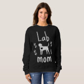 Sweatshirt Lab Mom Vector Labrador Retriever (Devant entier)