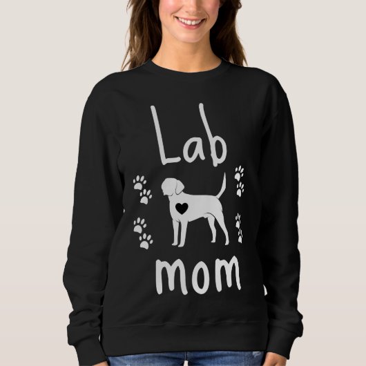 Sweatshirt Lab Mom Vector Labrador Retriever (Devant)