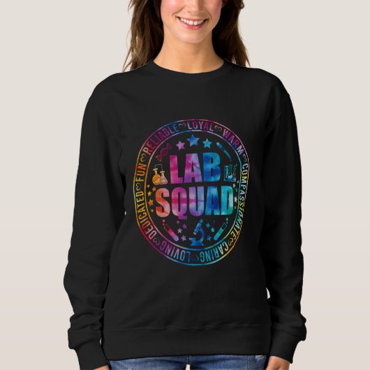 Sweatshirt Lab Week 2025 Tie Dye Tech Technicien Médicale Sci (Devant)