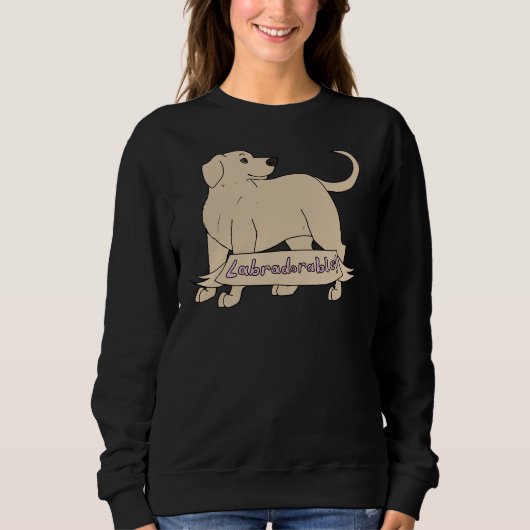 Sweatshirt Laboratoire jaune labradorien (Devant)