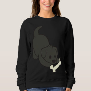 Sweatshirt Laboratoire noir avec os