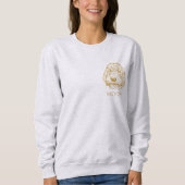 Sweatshirt Labradoodé Chien Dessin main personnalisé (Devant)