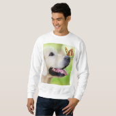 Sweatshirt Labrador And Butterfly Throw Pillow (Devant entier)