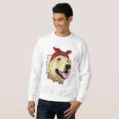 Sweatshirt Labrador avec Bandana (Devant entier)