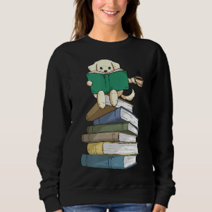 Sweatshirt Labrador Books Café Lecture de chien du Laboratoir
