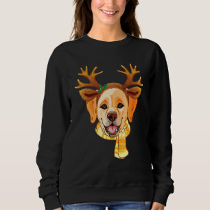 Sweatshirt Labrador Chien Noël Reindeer Antlers Noël