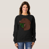 Sweatshirt Labrador Chocolat Avec Boules De Tennis (Devant entier)