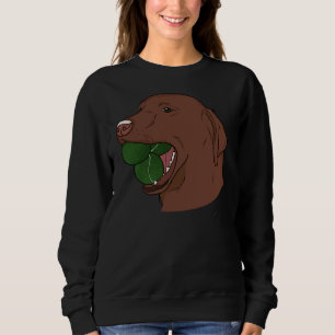 Sweatshirt Labrador Chocolat Avec Boules De Tennis