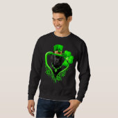 Sweatshirt Labrador Jour de la Saint Patrick irlandais Shamro (Devant entier)