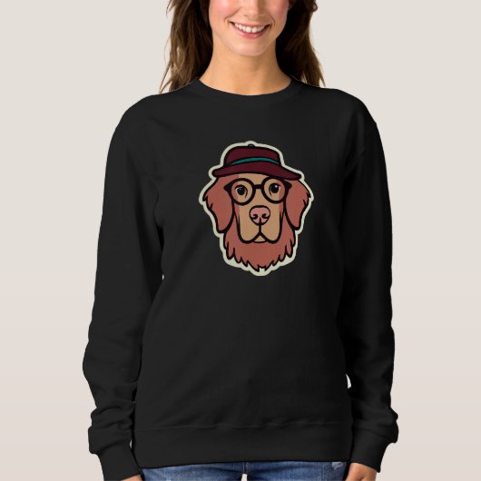 Sweatshirt Labrador Lady Dog Puppy Retro (Devant)