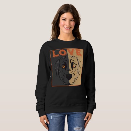 Sweatshirt Labrador Love Chien (Devant entier)