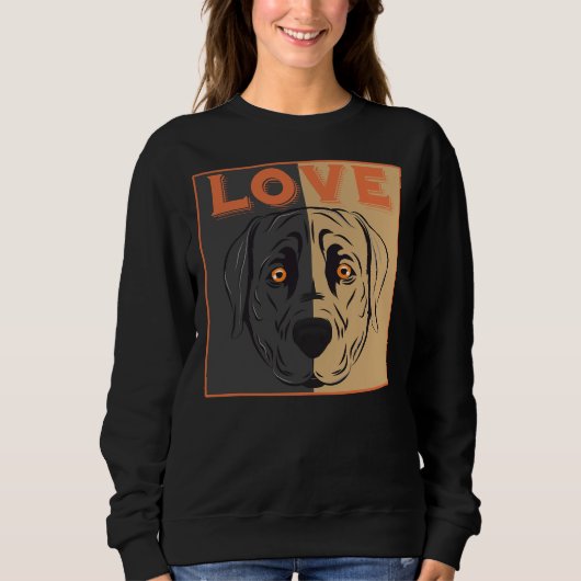 Sweatshirt Labrador Love Chien (Devant)