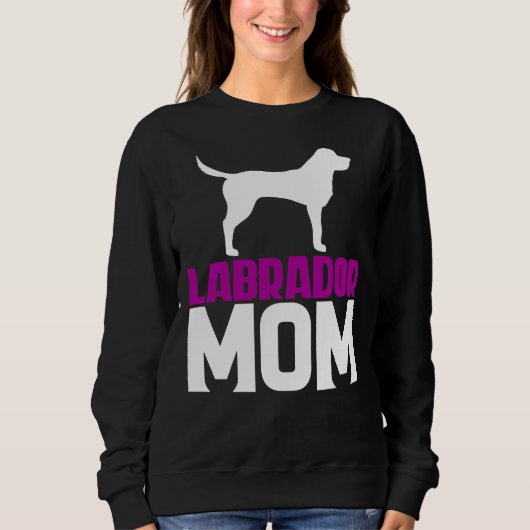 Sweatshirt Labrador Mom Pink (Devant)