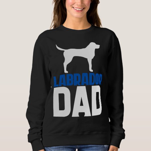 Sweatshirt Labrador Papa bleu (Devant)