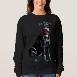 Sweatshirt Labrador Retriever Black Laughing