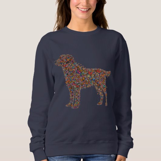 Sweatshirt Labrador Retriever Butterfly Silhouette Dog Lover (Devant)