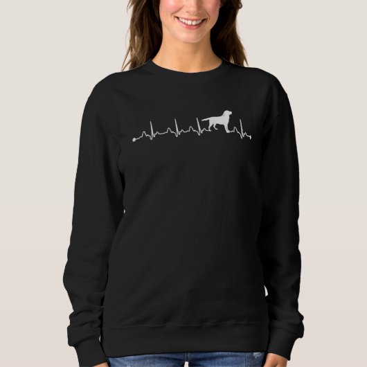 Sweatshirt Labrador Retriever Chien Heartbeat Ekg Chien Maman (Devant)