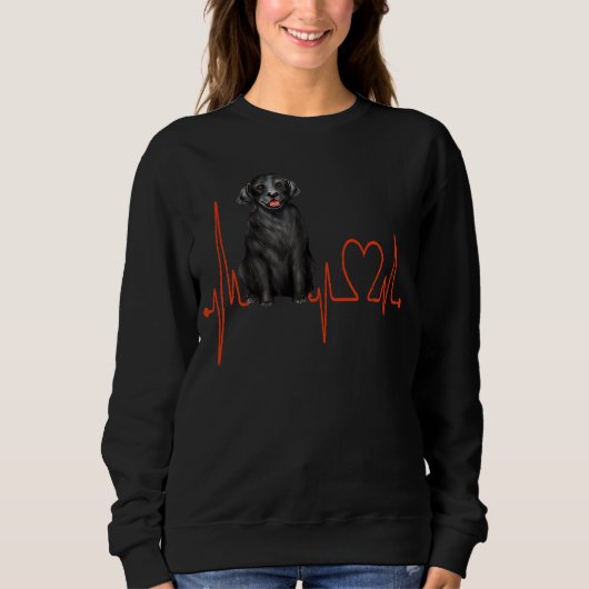 Sweatshirt Labrador Retriever Chien Heartbeat EKG Mes Chiens  (Devant)