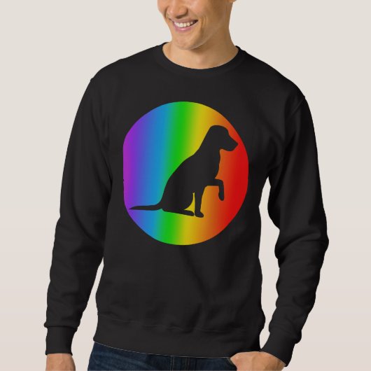Sweatshirt Labrador Retriever Chien Rainbow Silhouette (Devant)