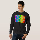 Sweatshirt Labrador Retriever Chien Rainbow Visage Masque (Devant entier)