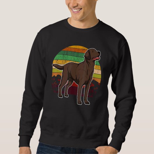 Sweatshirt Labrador Retriever Dog Sunset 40 (Devant)