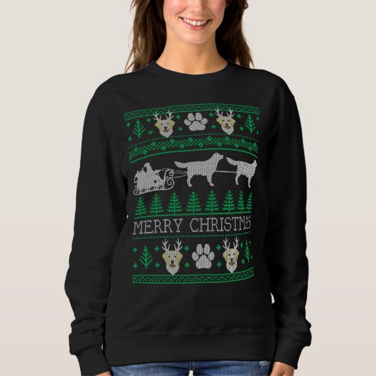 Sweatshirt Labrador Retriever Dog Ugly Christmas Sweaters (Devant)