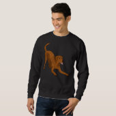 Sweatshirt Labrador Retriever Fox Red Play Bow (Devant entier)