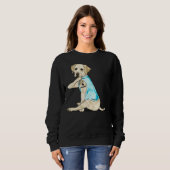 Sweatshirt Labrador Retriever I Love Maman Tattoos (Devant entier)
