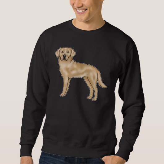 Sweatshirt Labrador Retriever jaune Dessin animé Lab Dog Desi (Devant)