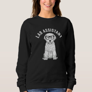 Sweatshirt Labrador Retriever Jaune Nerveux Assistant de Labo