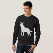 Sweatshirt Labrador Retriever Reindeer Christmas Chien (Devant entier)