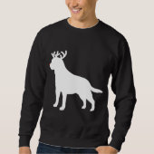 Sweatshirt Labrador Retriever Reindeer Christmas Chien (Devant)