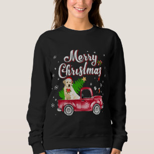 Sweatshirt Labrador Retriever Rides Red Truck Christmas Pajam