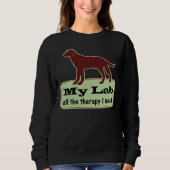 Sweatshirt Labrador Retriever Therapy (Devant)
