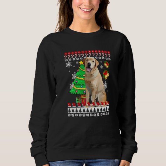 Sweatshirt Labrador Ugly Christmas Ugly Christmas Sweater Lad (Devant)