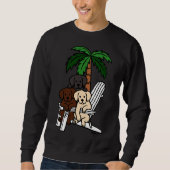 Sweatshirt Labradors de chaises de plage (Devant)