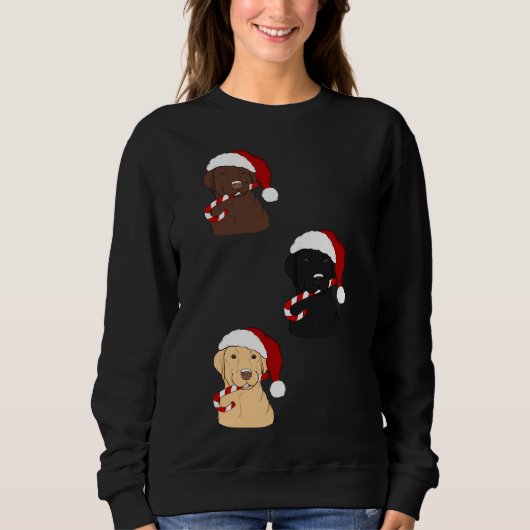 Sweatshirt Labradors de Noël (Devant)