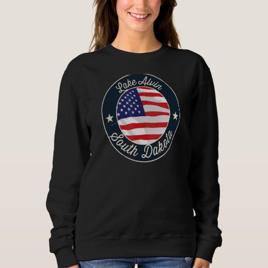 Sweatshirt Lac Alvin Patriotique Sud Dakota Souvenir (Devant)