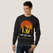 Sweatshirt Lac Amistad Texas Pêche Raglan (Devant entier)