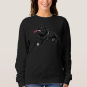 Sweatshirt Lacrosse de repérage du Labrador noir (Devant)
