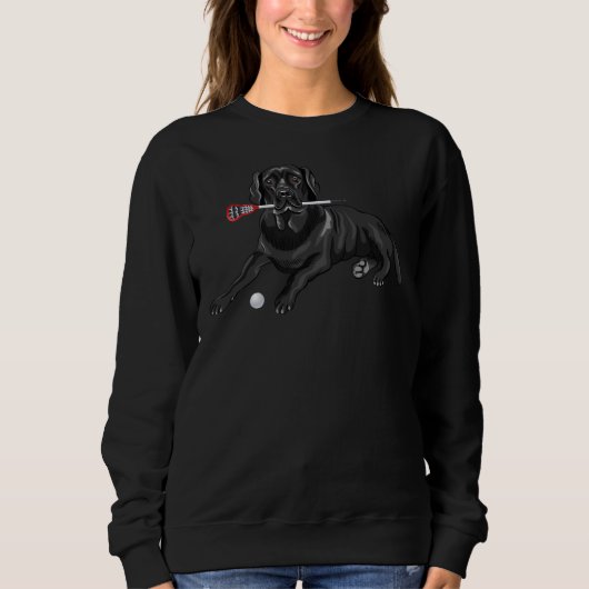 Sweatshirt Lacrosse de repérage du Labrador noir (Devant)