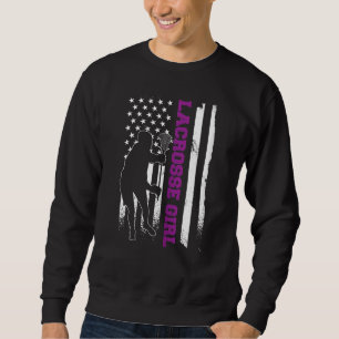 Sweatshirt Lacrosse Joueur Vêtements Drapeau Américain Lax Gi