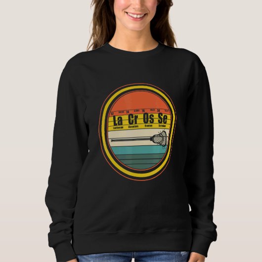 Sweatshirt Lacrosse Player Tableau Périodique Élément Chimiqu (Devant)