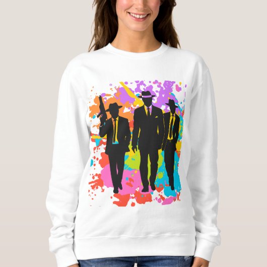 Sweatshirt Ladies Gangster Chic Long Sleeve Top (Devant)