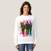 Sweatshirt Ladies Gangster Chic Long Sleeve Top (Devant entier)