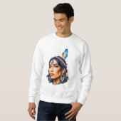 Sweatshirt Lady amérindienne (Devant entier)