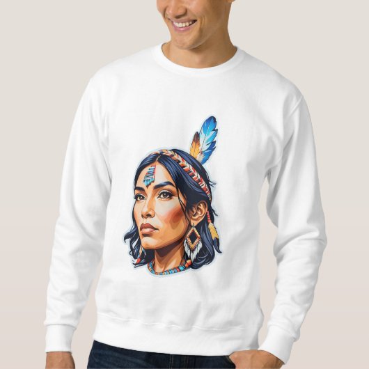 Sweatshirt Lady amérindienne (Devant)