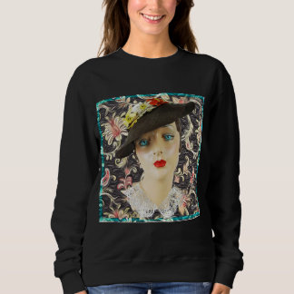 Sweatshirt Lady Blue Eyes 1932 Vintage Fashion